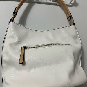 Stylish Cream Leather Hobo Bag